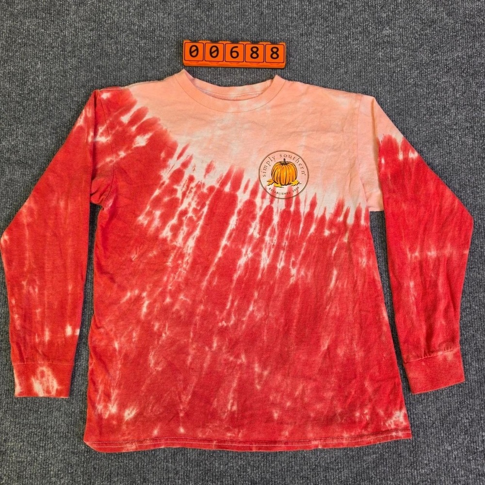 Kids Simply Southern Hello Fall Long Sleeve Cotton Tee. Size Youth Medium.